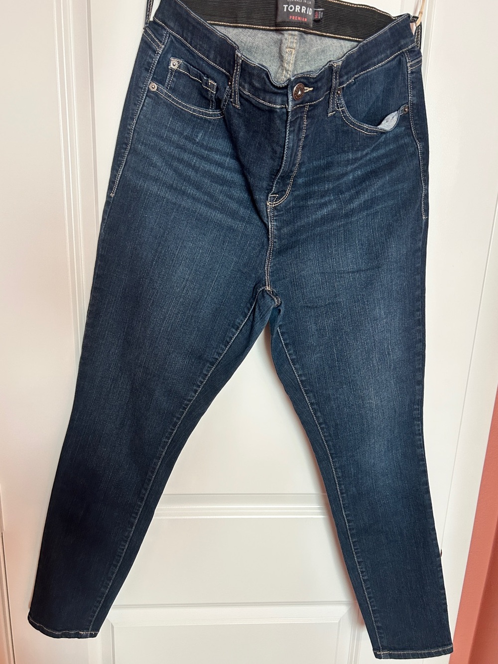 Torrid Dark Blue Straight Skinny Leg Jeans Size 16R